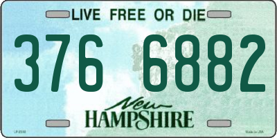 NH license plate 3766882