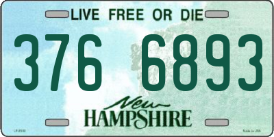 NH license plate 3766893
