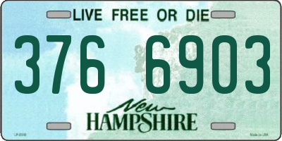 NH license plate 3766903