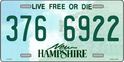 NH license plate 3766922