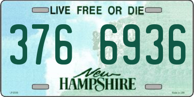 NH license plate 3766936