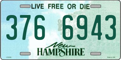 NH license plate 3766943