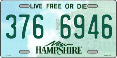 NH license plate 3766946