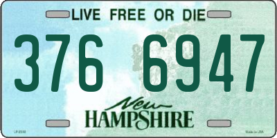 NH license plate 3766947