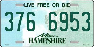 NH license plate 3766953