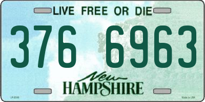 NH license plate 3766963