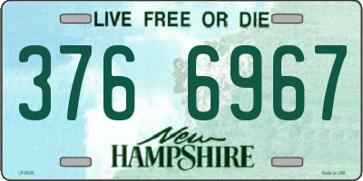 NH license plate 3766967