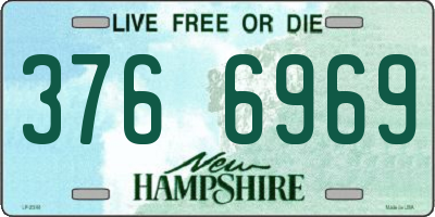 NH license plate 3766969