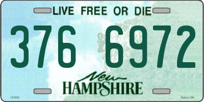 NH license plate 3766972