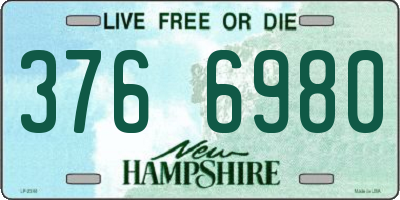 NH license plate 3766980