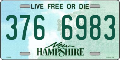 NH license plate 3766983