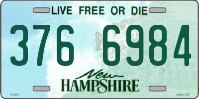 NH license plate 3766984