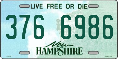 NH license plate 3766986