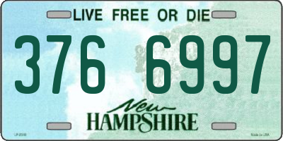 NH license plate 3766997