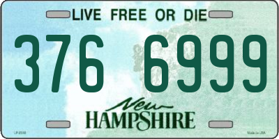 NH license plate 3766999