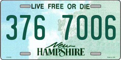 NH license plate 3767006