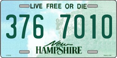 NH license plate 3767010