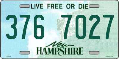 NH license plate 3767027