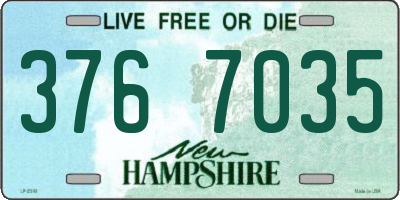 NH license plate 3767035