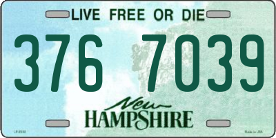 NH license plate 3767039