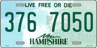 NH license plate 3767050