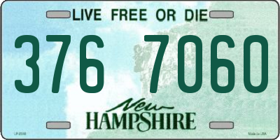 NH license plate 3767060