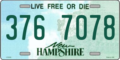 NH license plate 3767078