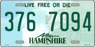 NH license plate 3767094