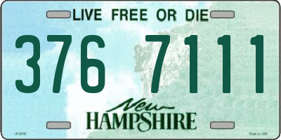 NH license plate 3767111