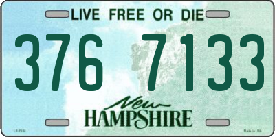 NH license plate 3767133