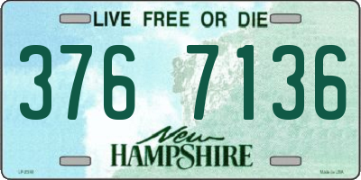 NH license plate 3767136