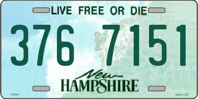 NH license plate 3767151