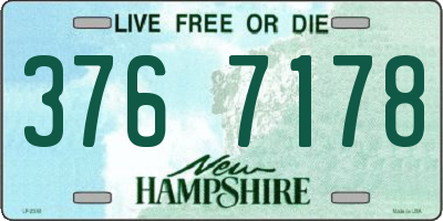 NH license plate 3767178