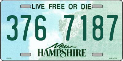 NH license plate 3767187