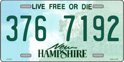 NH license plate 3767192