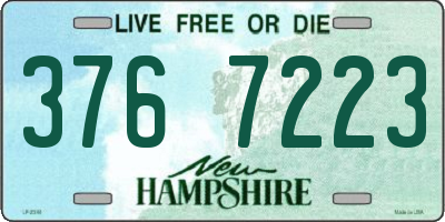 NH license plate 3767223