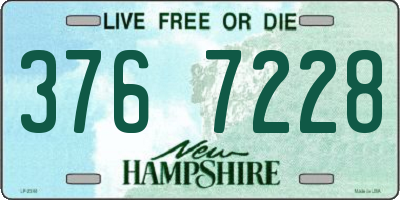 NH license plate 3767228