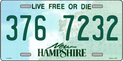 NH license plate 3767232