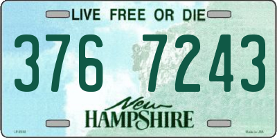 NH license plate 3767243