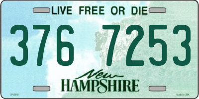 NH license plate 3767253
