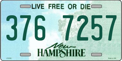 NH license plate 3767257