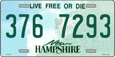 NH license plate 3767293