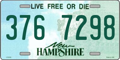 NH license plate 3767298