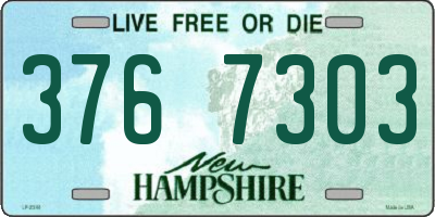 NH license plate 3767303