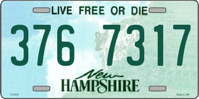 NH license plate 3767317