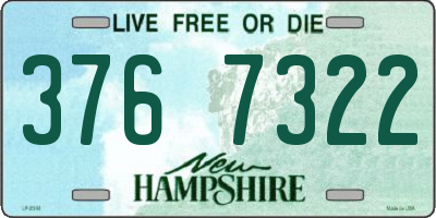 NH license plate 3767322