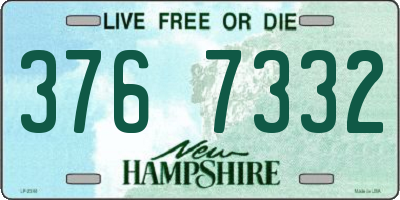 NH license plate 3767332