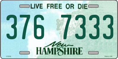 NH license plate 3767333