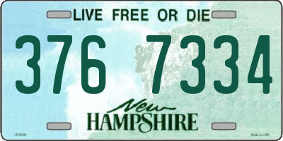 NH license plate 3767334