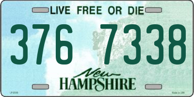 NH license plate 3767338